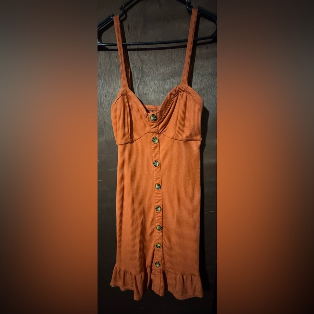 Adorable orange women’s sun dress size medium 7-9